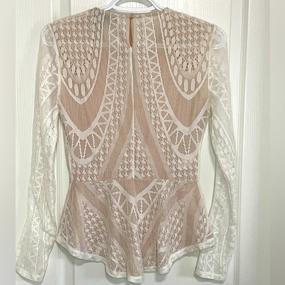 BCBG Maxazria Longsleeve Lace Top - Picture 2 of 4